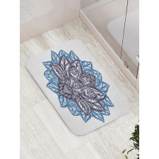 Boho Lotus Flower Bath Mat