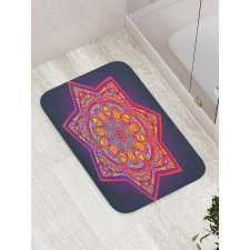 Geometric Tibetan Mandala Bath Mat