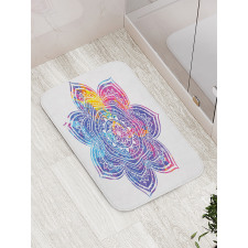 Vivid Colored Lotus Bath Mat