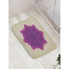 Purple Retro Motif Bath Mat