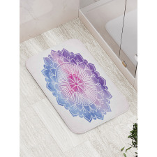 Boho Blossom Watercolor Bath Mat