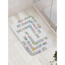 Gaelic Ornament Patterns Bath Mat