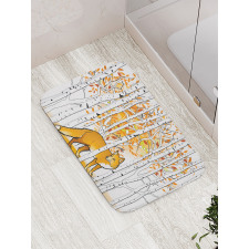 Fox Autumn Forest Bath Mat