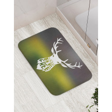 Deer Head Art Bath Mat