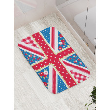 British Flag Floral Bath Mat