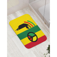 Reggae Music Peace Bath Mat