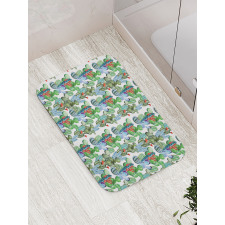 Hawaiian Summer Theme Bath Mat