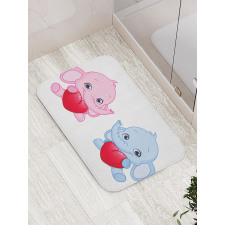 Hearts Twins Bath Mat