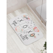 Heart in Watercolors Bath Mat