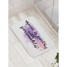 Music Hand Written Bath Mat