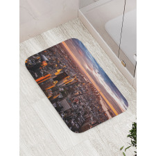 Manhattan Skyline Sunset Bath Mat