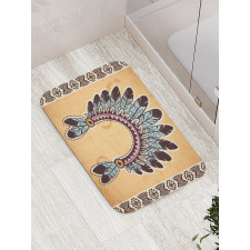 Folkloric Aztec Headband Bath Mat