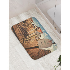 Old Mailboxes Bath Mat