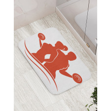 Muscled Man and Woman Bath Mat