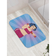 Pop Art Woman Vitality Bath Mat