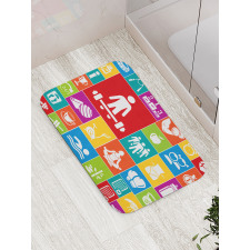 Colorful Health Bath Mat