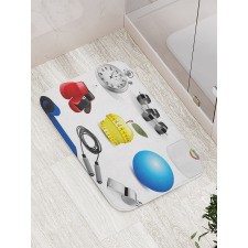 Vivid Workout Items Bath Mat