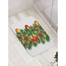 Noel Tree Ornaments Bath Mat