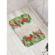 Vivid Branches Blurry Bath Mat