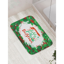 Berries Frame Words Bath Mat