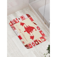 Trees Candy Stars Bath Mat