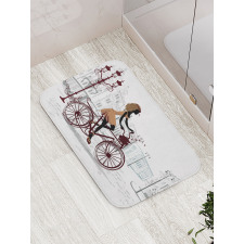 Young Girl in Paris Bath Mat