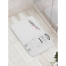 Young Girl with Hat Bath Mat