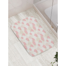 Soft Spring Floral Motif Bath Mat