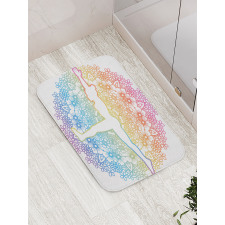 Woman in Balance Mandala Bath Mat