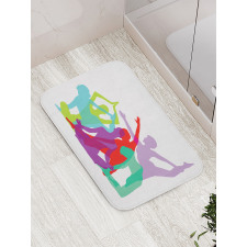 Poses Female Silhouettes Bath Mat