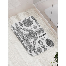 Ornate Hamsa Hand Bath Mat