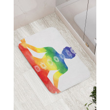 Woman with Chakra Bath Mat