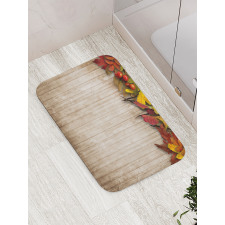 Dry Leaves Berries Vivid Bath Mat