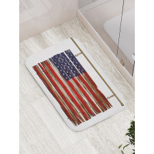 Rustic Flag Bath Mat