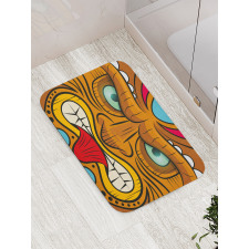 Angry Face Totem Bath Mat