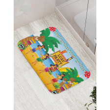 Luau Party Dance Bath Mat