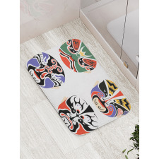 Chinese Opera Mask Bath Mat