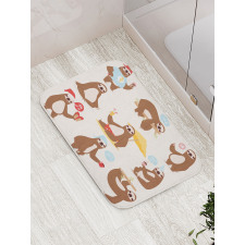 Funny Sluggard Animal Bath Mat