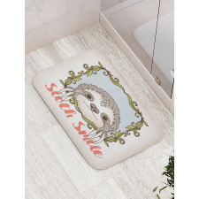 Animal Floral Frame Bath Mat