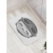 Biker Hipster Animal Bath Mat