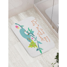 Childish Doodle New Year Bath Mat