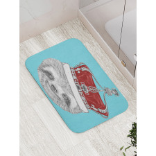 Sloth with Imperial Crown Bath Mat
