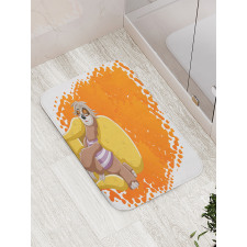 Lazy Female on the Couch Bath Mat