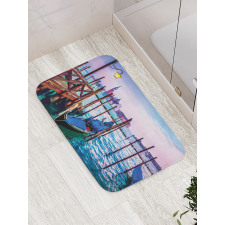 Dreamy View in Evening Bath Mat