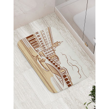 Venetian Landscape Art Bath Mat