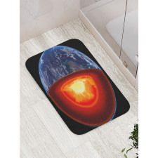 Hot Burning Earth Core Bath Mat