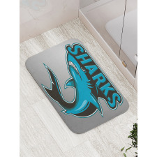 Angry Danger Fish Fins Bath Mat