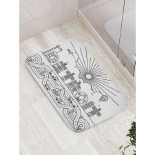 Building Letter Balloon Bath Mat