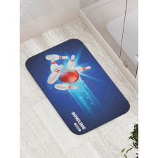 Strike Red Ball Pins Bath Mat