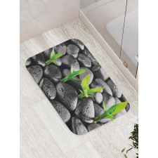 Basalt Stones Bamboo Bath Mat